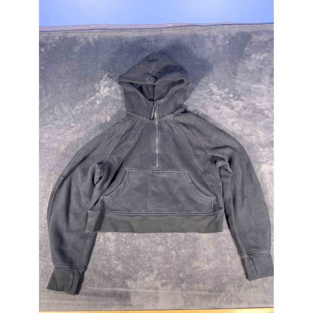 Lululemon Scuba Oversized Half-Zip Hoodie Black LW3DM4S Women XS/S Fleece